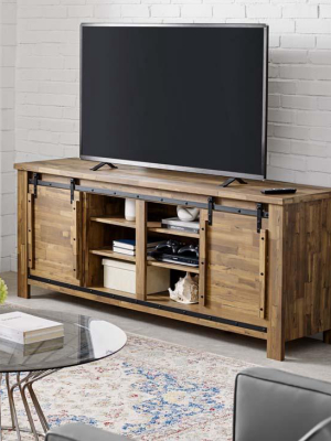 Hampshire 71" Rustic Sliding Door Tv Stand