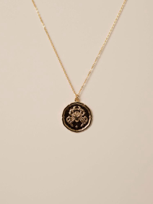 Cancer Astrology Coin Necklace