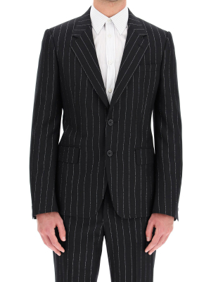 Alexander Mcqueen Pinstripe Single-breasted Blazer