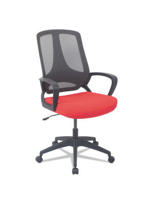 Alera Mb Series Mesh Mid-back Office Chair Red/black Mb4738