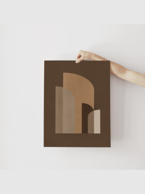 Retro Geometric Brown