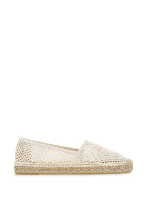 Stella Mccartney Logo Patch Mesh Espadrilles