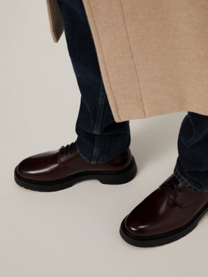 Thick Sole Burgundy Shoes