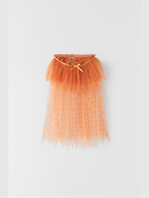 Tulle Pumpkin Cape