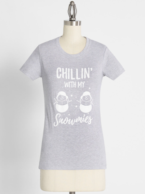 Chillin' With My Snowmies Graphic Tee