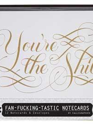 Fan-fucking-tastic Notecards 12 Notecards & Envelopes  By Calligraphuck