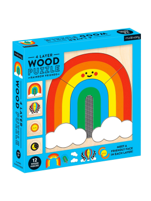 4 Layer Wood Puzzle: Rainbow Friends