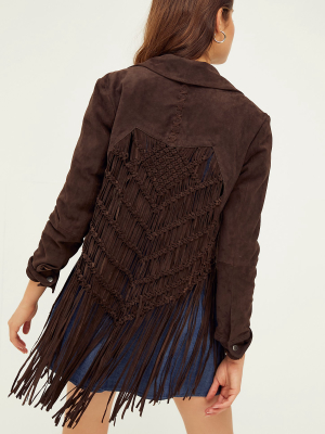 This Way Suede Fringe Jacket