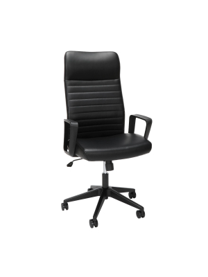 Basyx Attire Bonded Leather Executive Chair Black - Hon