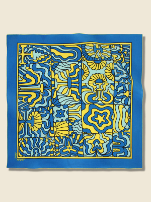 Flower Community Bandana - Blue/yellow