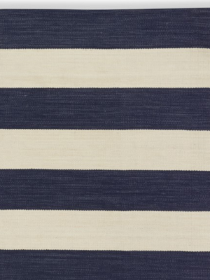 Patio Stripe Indoor/outdoor Rug, Dress Blue