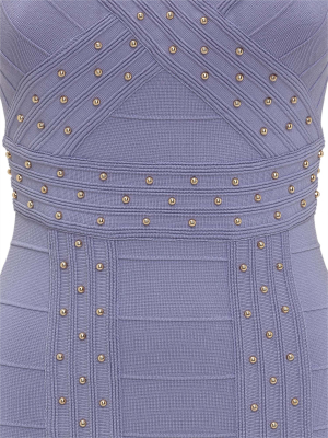 Elisabetta Franchi Studded Fitted Dress