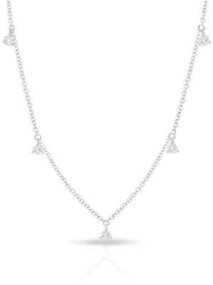 14kt White Gold Diamond Shanley Necklace