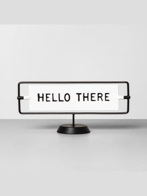 'hello There / Miss You Already' Reversible Sign White/black - Hearth & Hand™ With Magnolia