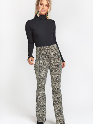 Trilby Pant ~ Stretch Velveteen Leopard