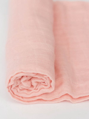 Cotton Muslin Swaddle Blanket - Rose Petal