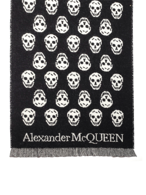 Alexander Mcqueen Reversible Skull Scarf