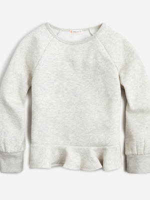 Girls' Ruffle-trimmed Sweatshirt