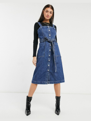 Levi's Calla Denim Dress In Mid Wash Blue