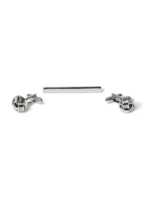 Silver Cufflink Tie Pin*