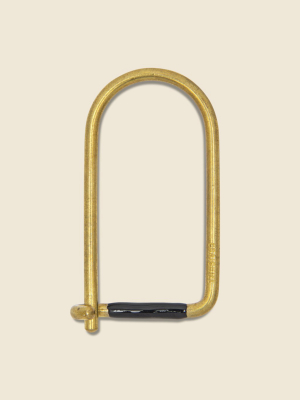 Wilson Enameled Key Ring - Brass/black