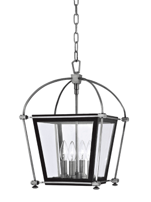 Hollis 4 Light Pendant Polished Nickel