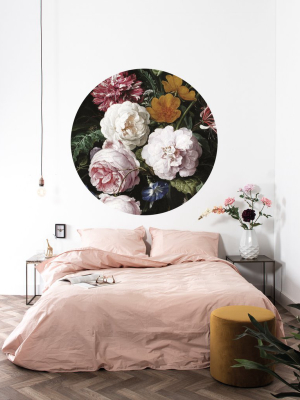 Small Wallpaper Circle In Golden Age Flowers 012 By Kek Amsterdam