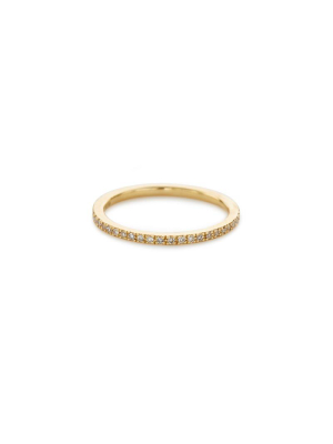 Liz Midi Or Pinky Ring (white Diamond)