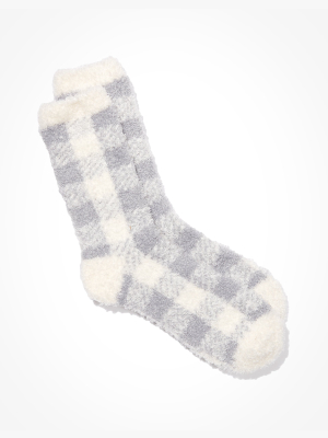 Aeo Plaid Crew Sock