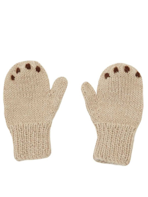 Little Bear Baby Mittens - Tan