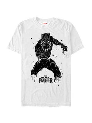 Men's Marvel Black Panther 2018 Drip Pattern T-shirt