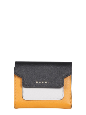 Marni Colour Block Tri-fold Wallet