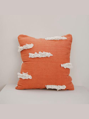 Orange Stratus Throw Pillow Cover