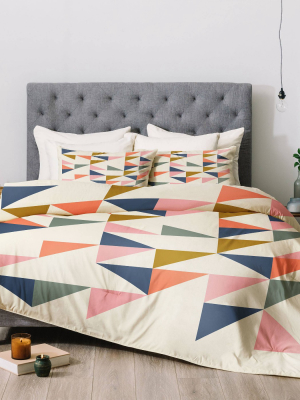 June Journal Floating Triangles Comforter Set - Deny Designs