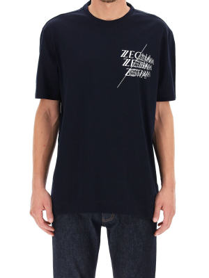 Z Zegna Logo Crewneck T-shirt