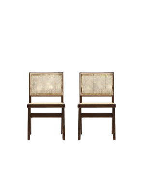 Set Of Two Pierre Jeanneret Dining Chair