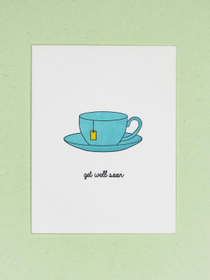 Tea Cup Get Well Card - Qb3