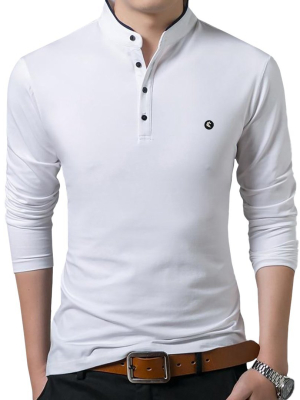 Pologize™ Logo Business Mandarin Collar Polo Shirt