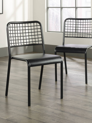 Set Of 2 Boulevard Cafe Dining Chair Black - Sauder