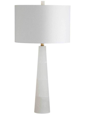 Deegan Alabaster Table Lamp White