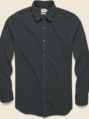 Garment-dyed Double Cloth Shirt - Washed Black