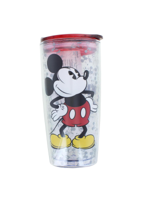 Silver Buffalo Disney Mickey Mouse Since 1928 20oz Double Wall Travel Tumbler