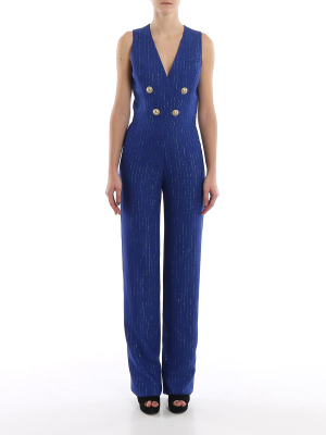 Balmain Double-breasted Pinstripe Jumpsuit