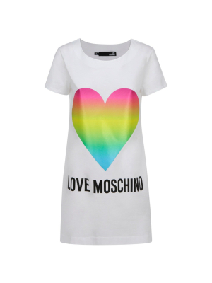 Love Moschino Graphic Heart Print Mini Dress