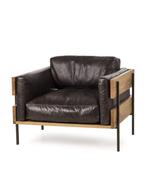 Carson Ii Chair - Antique Espresso Leather