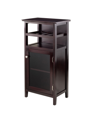 Alta Wine Cabinet Wood/espresso - Winsome