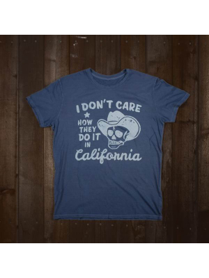 Don’t Care Tee: Denim/grey