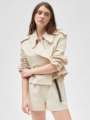 Cropped Trench Jacket