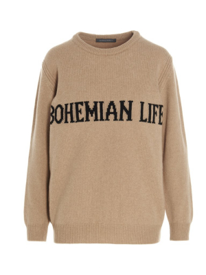 Alberta Ferretti Slogan Intarsia Jumper