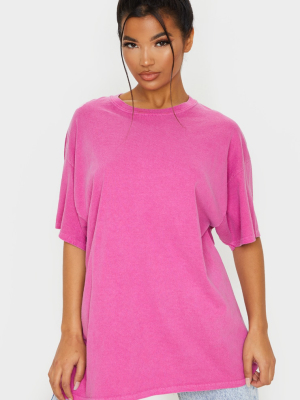 Pink Washed Oversized T Shirt